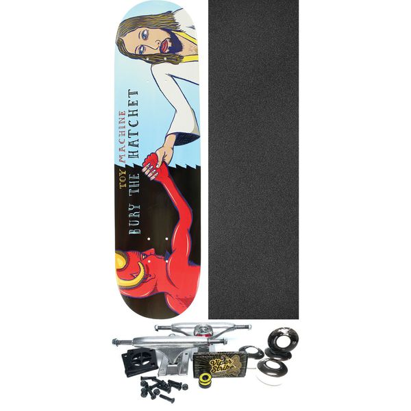 Toy Machine Skateboards Bury the hatchet Skateboard Deck - 8" x 32.25" - Complete Skateboard Bundle